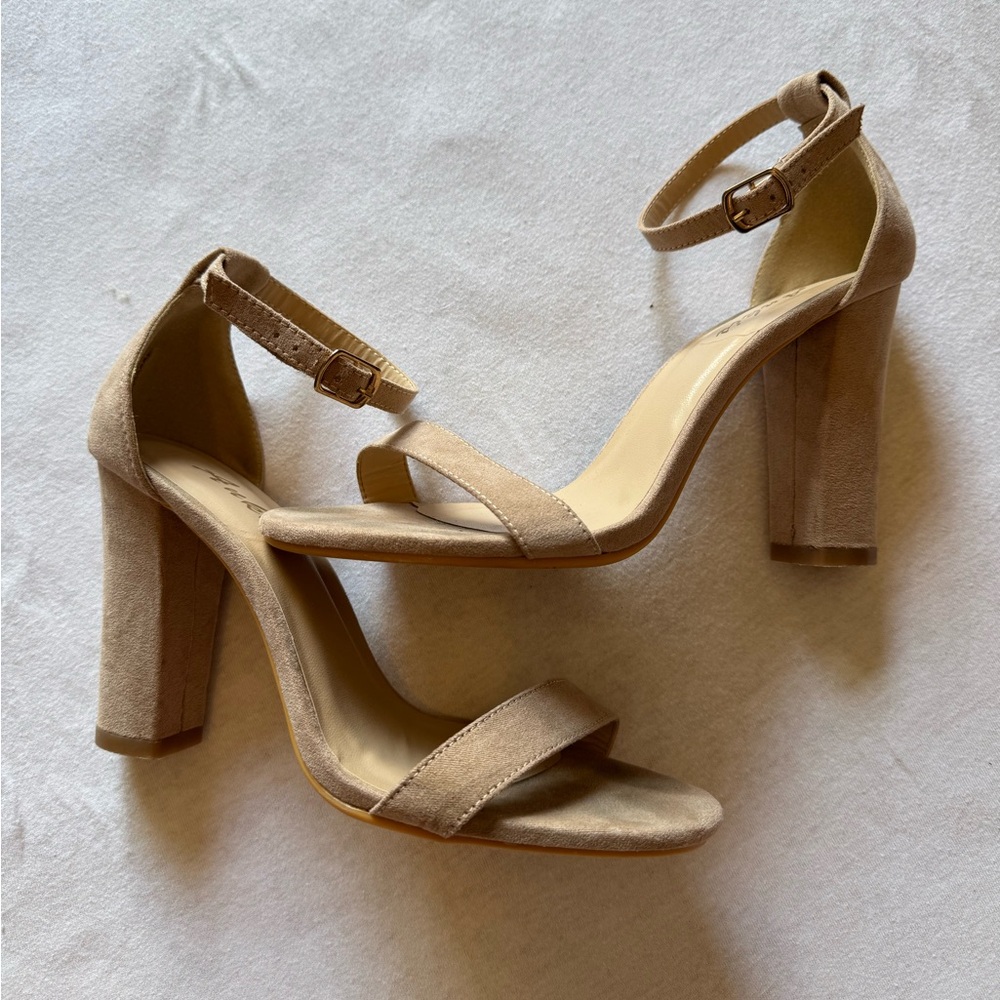 Ankis Tan Wedge Heeled Sandals Size 7.5